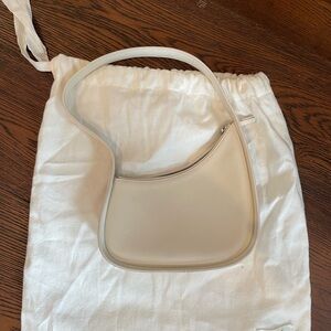 The Row White Half Moon bag